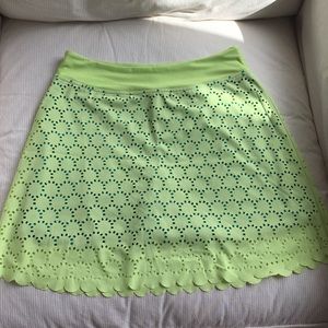 Title Nine two-color skort with decorative cutouts